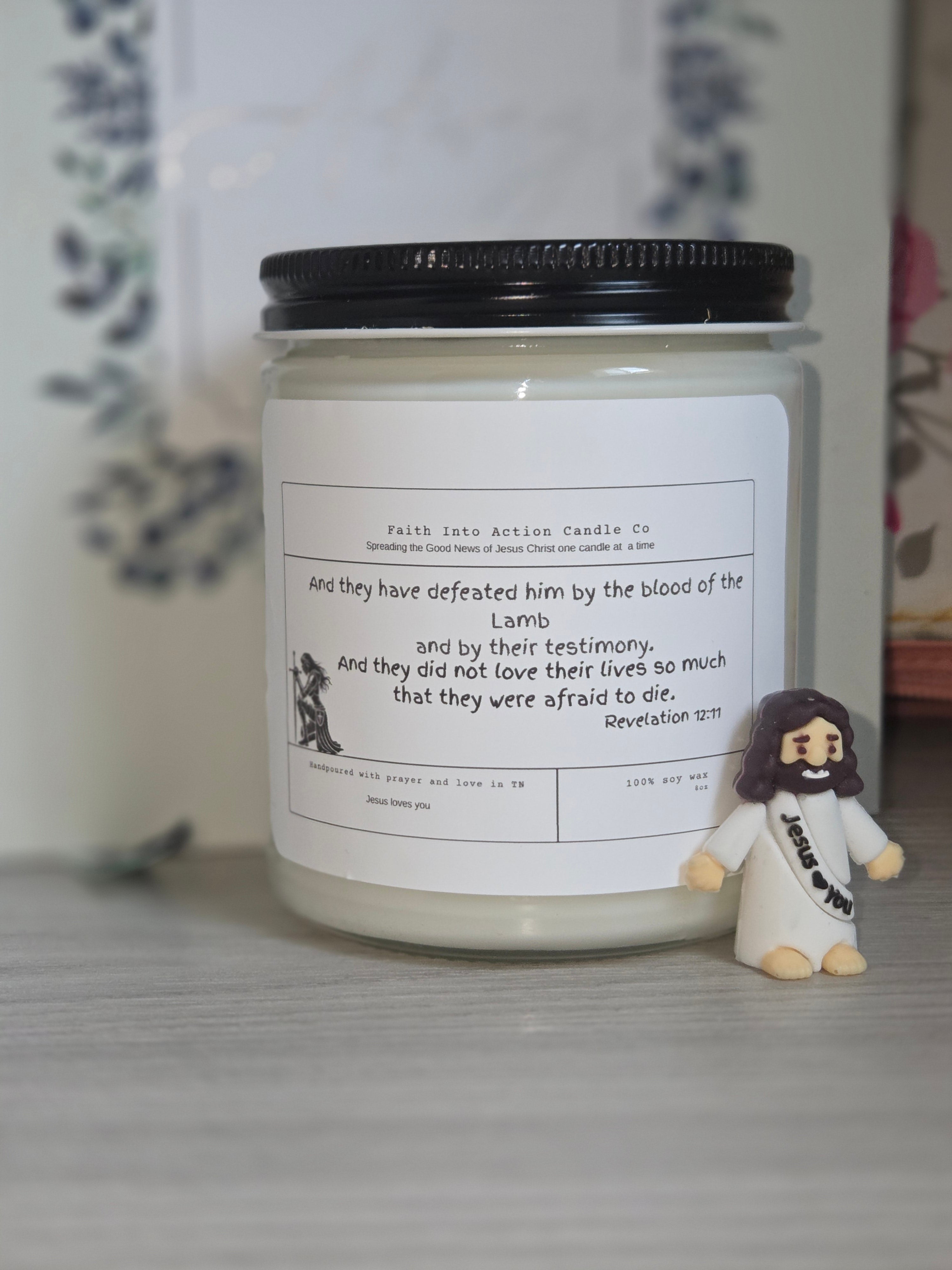 Revelation 12:11 Soy candle
