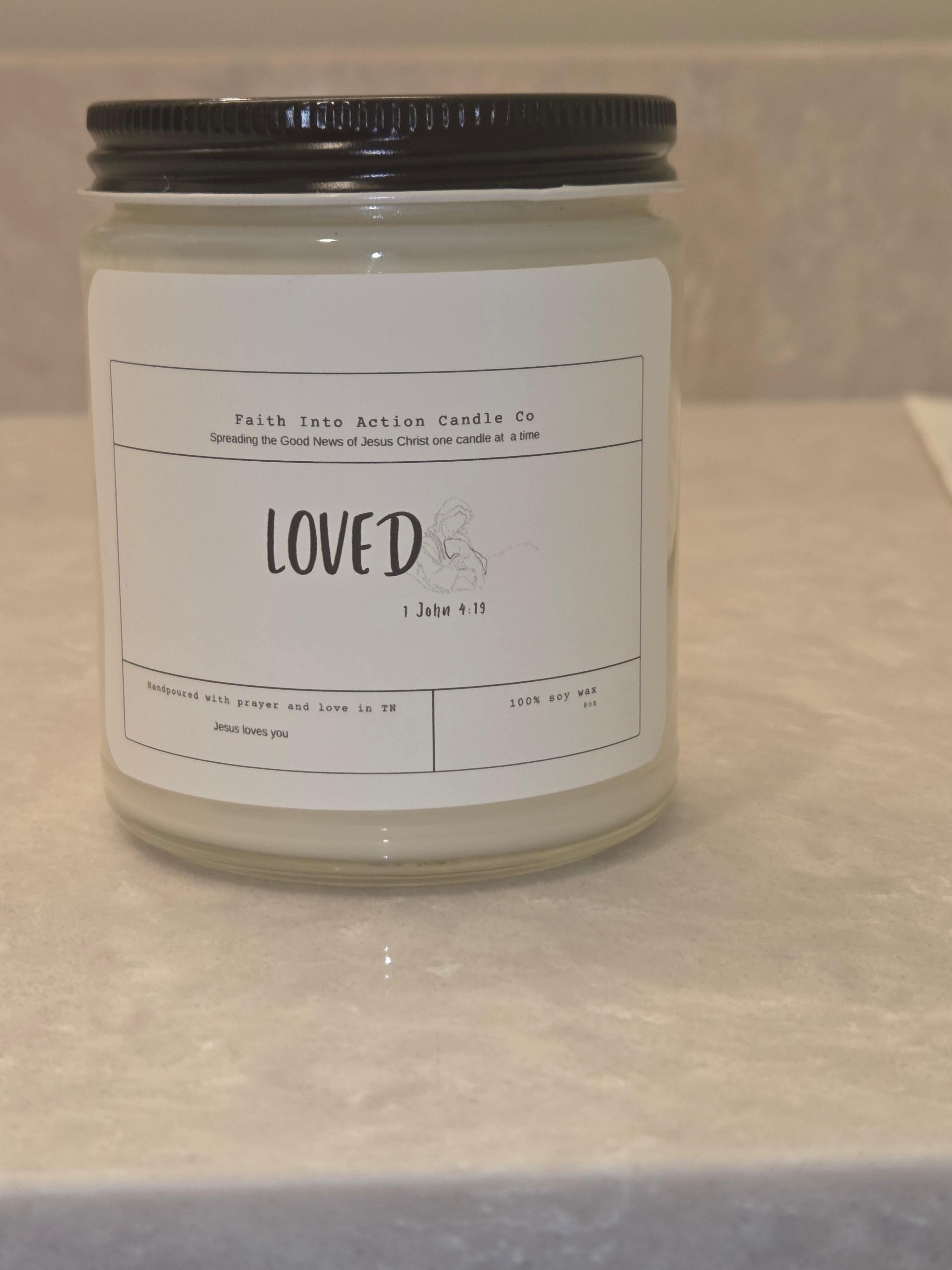 Loved Soy Candle Inspired by 1 John 4:19